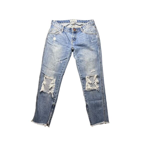 One X One Teaspoon Distressed Freebirds Boyfriend Cut Jeans - Picture 1 of 10